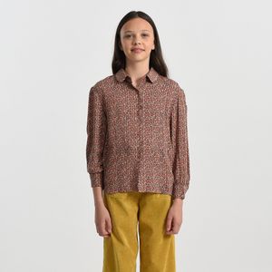 Bedrukte blouse met lange pofmouwen MINI MOLLY. Viscose materiaal. Maten 10 jaar - 138 cm. Andere kleur