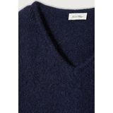 Trui met losse V-hals en lange mouwen EAST AMERICAN VINTAGE. Acryl materiaal. Maten S. Blauw kleur