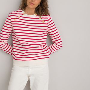 Marinesweater Signature LA REDOUTE COLLECTIONS. Katoen materiaal. Maten M. Rood kleur