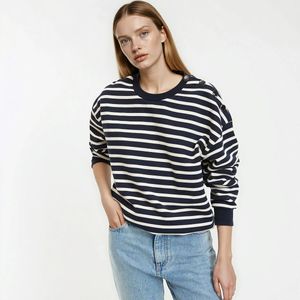 LA REDOUTE COLLECTIONS - Gestreepte Sweater - Marine/Ivoor - Katoen