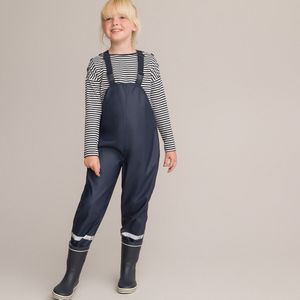 Broek met bretellen LA REDOUTE COLLECTIONS. Polyester materiaal. Maten 5 jaar - 108 cm. Blauw kleur