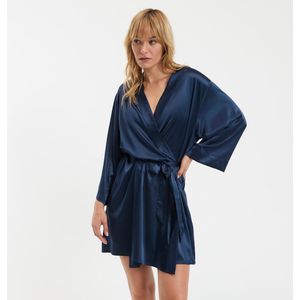 LA REDOUTE COLLECTIONS - Korte Kimono - Blauw - Satijn