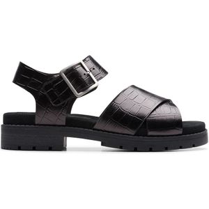 Sandalen in leer Orinoco Cross CLARKS. Leer materiaal. Maten 39. Zwart kleur