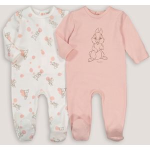 Set van 2 pyjama's in bio katoen DISNEY CLASSICS. Katoen materiaal. Maten 1 mnd - 54 cm. Beige kleur