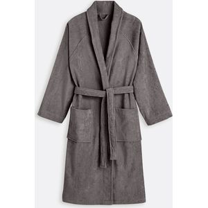 LA REDOUTE INTERIEURS - Trizie - Badjas - Donkergrijs - 100% Katoen - Fluweel 450g/m²