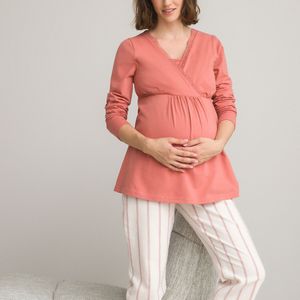 Pyjama voor zwangerschap en borstvoeding LA REDOUTE COLLECTIONS. Katoen materiaal. Maten 36 FR - 34 EU. Blauw kleur