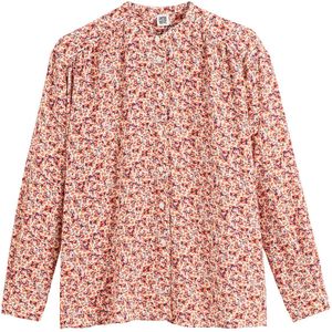 LA REDOUTE COLLECTIONS - Hemd - Roze - Viscose - Lange Mouwen - Maokraag - Bloemenprint