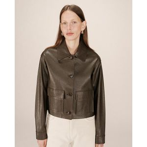 SOLANGE GRACE & MILA - Kort Jasje - Kastanje - Imitatieleer