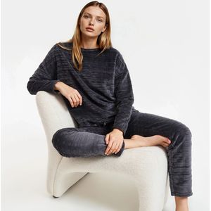 SO'HOME - Pyjama - Grijs - Katoen - Lange Mouwen - Fleece Tricot