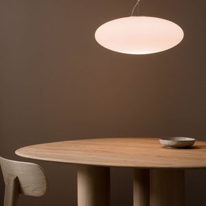 Raeyes - Hanglamp - Wit - Glas - Ovale Vorm