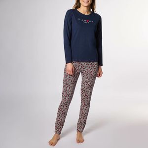 Pyjama legging in katoen Cocoeurico DODO. Katoen materiaal. Maten XL. Blauw kleur