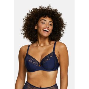 SANS COMPLEXE - Lily - Klassieke BH met Beugels - Marineblauw - Kant Materiaal