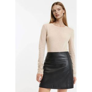 LA REDOUTE COLLECTIONS - T-shirt - Mêleebeige - Lange Mouwen - Ronde Hals