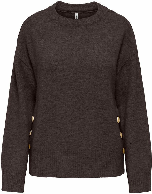 ONLY - ONLRENE - Trui - Chocoladebruin - Losse Pasvorm - Lange Mouw