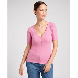 LEE - T-shirt - Roze - Polyester - Korte Mouwen