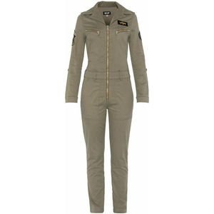 Lichte jumpsuit TR JUMP 21 W SCHOTT. Katoen materiaal. Maten M. Groen kleur