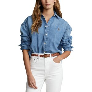 Recht denimhemd POLO RALPH LAUREN. Katoen materiaal. Maten L. Blauw kleur