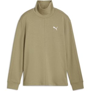 PUMA - Sweater - Beige - Katoen - Opstaande Kraag