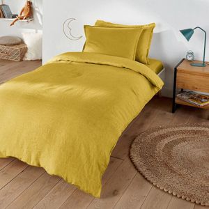 Bruin Linnen dekbedovertrek Dark Taupe - Casa Comodo Bruin Linnen dekbedovertrek Dark Taupe - Casa Comodo