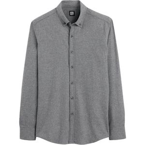 LA REDOUTE COLLECTIONS - Recht Hemd - Grijs - Flanel - Lange Mouwen - Katoen