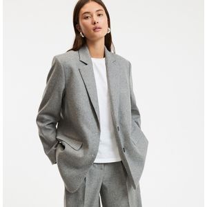 CLÉANDRE LA REDOUTE COLLECTIONS - Oversized Blazer - Lichtgrijs - 50% Wol