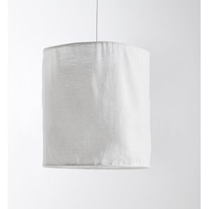 Hanglamp in gekreukt linnen Ø30 cm, Thad LA REDOUTE INTERIEURS. Linnen materiaal. Maten één maat. Wit kleur