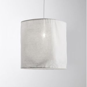 Hanglamp in gekreukt linnen Ø30 cm, Thad LA REDOUTE INTERIEURS. Linnen materiaal. Maten één maat. Wit kleur