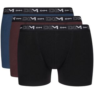 Set van 3 boxershorts Coton Stretch DIM. Katoen materiaal. Maten M. Blauw kleur