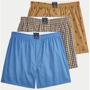 Polo Ralph Lauren - Boxershorts - Kastanje - Set van 3 - Katoen