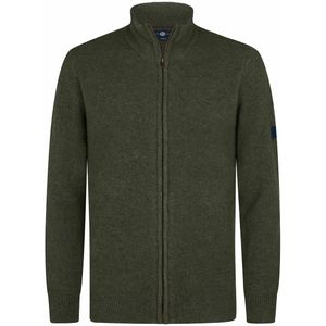 PETROL INDUSTRIES - Vest met Rits en Opstaande Kraag - Kaki - Katoen