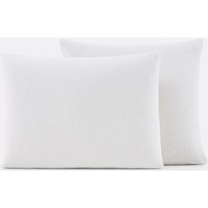 La Redoute Intérieurs - Annaba - Kussensloop - Wit - Gewassen Linnen en Katoen