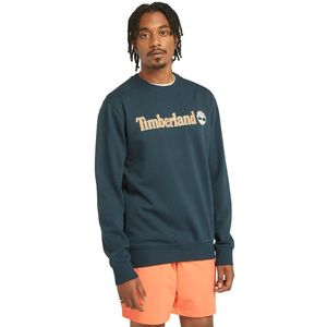 Sweater met ronde hals en logo TIMBERLAND. Katoen materiaal. Maten L. Blauw kleur