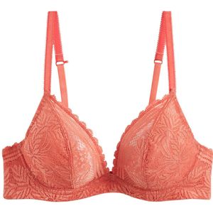 JEANNE LA REDOUTE COLLECTIONS - Triangel-BH - Oranje - Kant