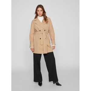 Trenchcoat te strikken VILA. Polyester materiaal. Maten 34 FR - 32 EU. Beige kleur