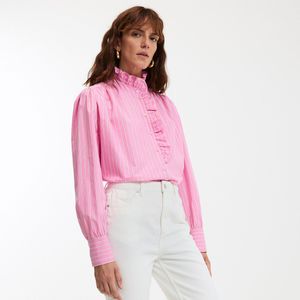 La Redoute Collections - Signature CHARLÈNE - Gestreept Hemd - Roze - Katoen