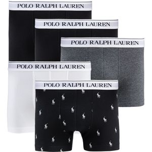 Set van 5 boxershorts POLO RALPH LAUREN. Katoen materiaal. Maten L. Zwart kleur