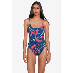 LAUREN RALPH LAUREN - Badpak - Blauw/Rood - 83% Polyamide, 17% Elasthan