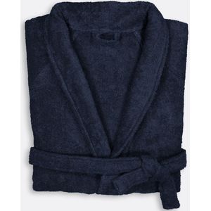 LA REDOUTE INTERIEURS - Badjas - Marineblauw - 100% Katoen - Badstof 450g/m²