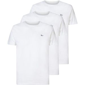Set van 3 effen T-shirts met ronde hals PETROL INDUSTRIES. Katoen materiaal. Maten XL. Wit kleur