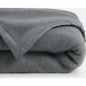 LA REDOUTE INTERIEURS - Deken - Grijs - 100% Scheerwol - 600 g/m²