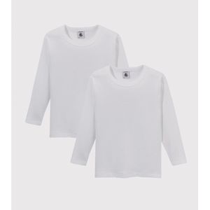 Set van 2 T-shirts PETIT BATEAU. Katoen materiaal. Maten 10 jaar - 138 cm. Wit kleur