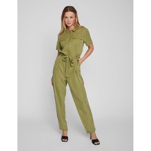 Jumpsuit met korte mouwen VILA. Tencel/lyocell materiaal. Maten 34 FR - 32 EU. Groen kleur