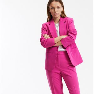 LA REDOUTE COLLECTIONS - Blazerjasje - Fuchsia - Polyester - Getailleerd Model