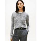 Tommy Hilfiger - Gebreid Jack - Mêlee - Regular Fit - Zuivere Wol - Kabelpatroon