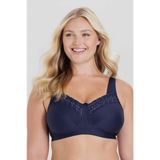 Miss Mary of Sweden Broderie Anglaise katoenen comfortbeha zonder beugel 95E Donkerblauw