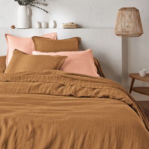 LA REDOUTE INTERIEURS - Linot - Dekbedovertrek - Karamel - 100% Linnen