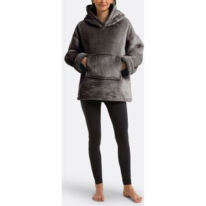 Javi - Plaid Fleece Sweater - Antraciet - Unisex - Ultra Zacht en Warm