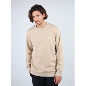 Sweater met ronde hals, mixt OXBOW. Katoen materiaal. Maten S. Beige kleur
