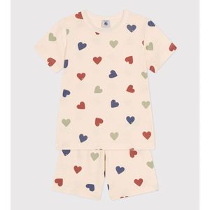 2-delige pyjashort met hartenprint PETIT BATEAU. Katoen materiaal. Maten 6 jaar - 114 cm. Andere kleur