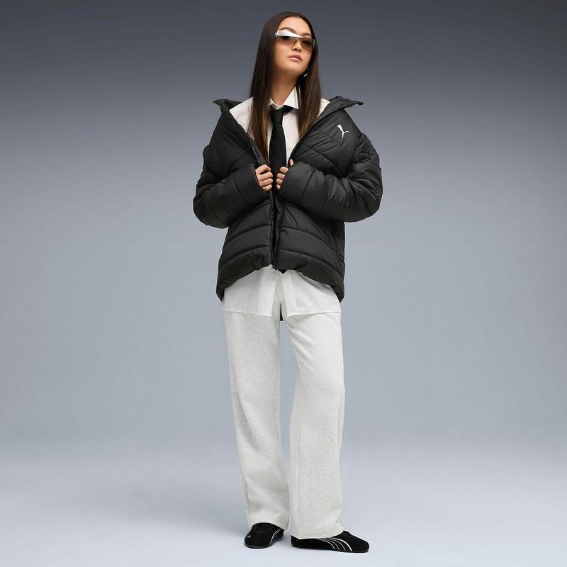 PUMA Essentials Small No. 1 Logo Comfort rechte broek voor Dames, Grijs, Maat XXS